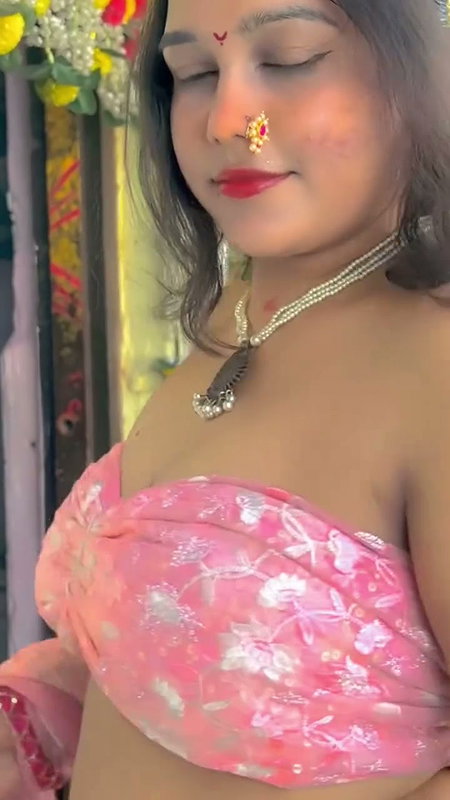 marathi lady transforamtion in pink sexy costume 2 2
