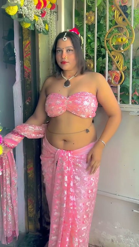 marathi lady transforamtion in pink sexy costume 2 2