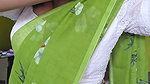 malayali lady wide tummy and navel in green saree 2 2