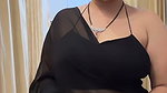 sizzling hot in black saree 2 2