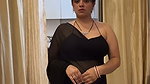 sizzling hot in black saree 2 2