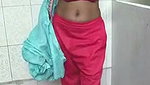 Indian Housewife in bathroom