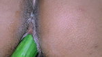Pooja Put His Hand in His Wife’s Pussy and Inserted Cucumber Hot