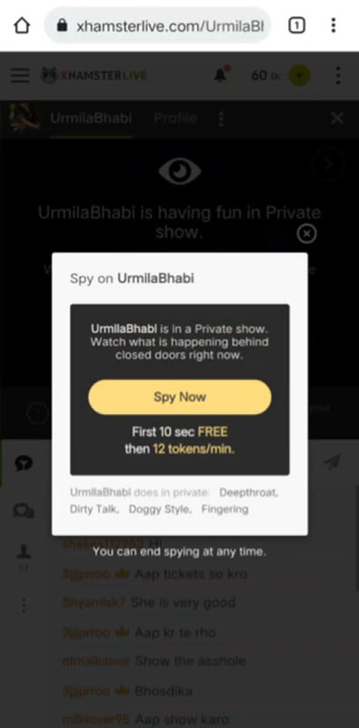 Bhabhi Spy stripchat ticket show