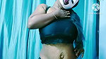 Hot solo girl striptease and showing her huge boobs with self sucking