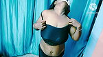 Hot solo girl striptease and showing her huge boobs with self sucking