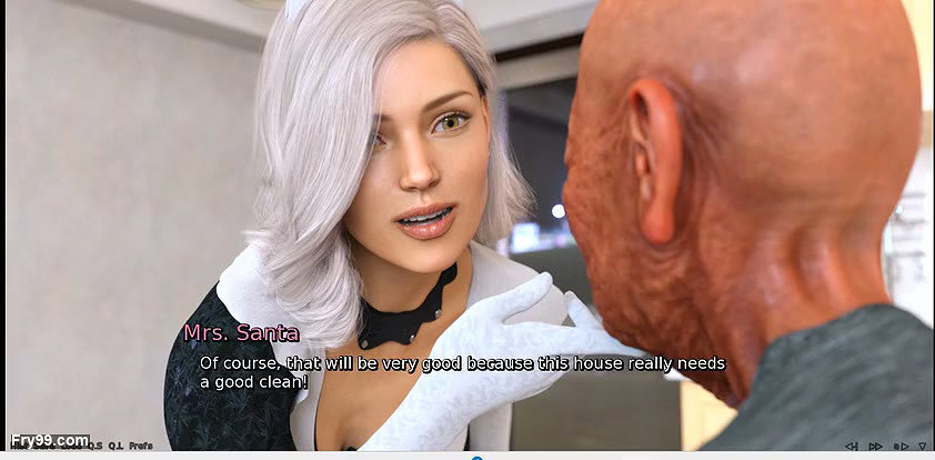 Laura Lustful Secret christmas 2023 Mrs Santa sex with old man during roleplay as his wife