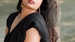 homely girl boobs in blouse sexy navel show