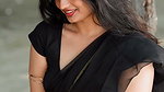 homely girl boobs in blouse sexy navel show