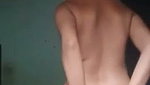 Girl Asshole show after bath tease