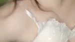 girl rubbing pussy with mackup brush