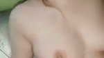 girl rubbing pussy with mackup brush