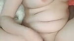 girl rubbing pussy with mackup brush