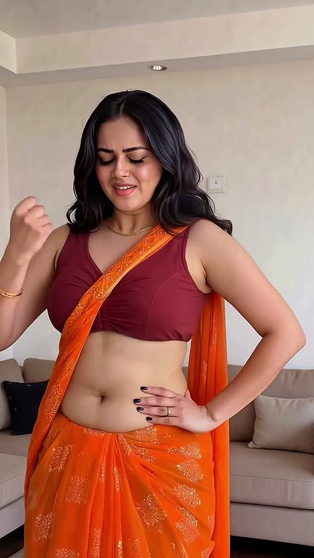 Desi Girl Samaira Hot Navel Show 2