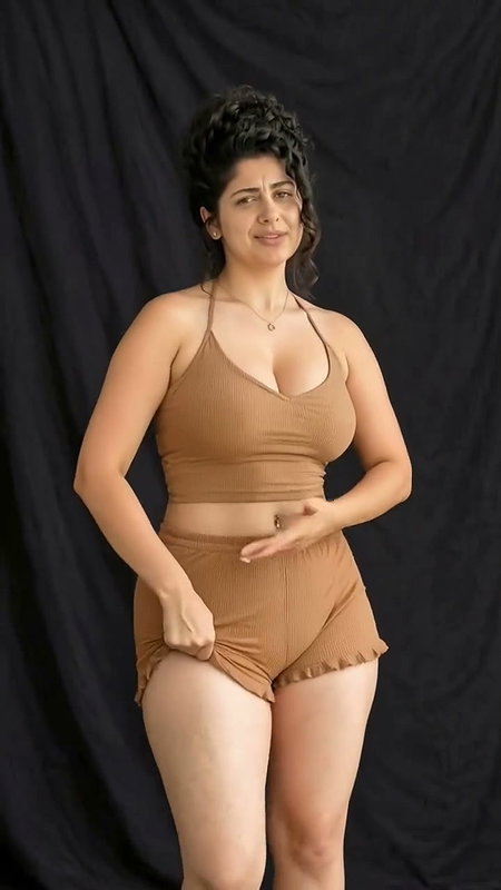 Ritvi Hot Cleavage And Navel Show