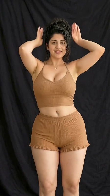 Ritvi Hot Cleavage And Navel Show