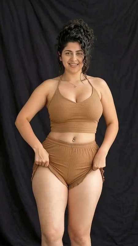 Ritvi Hot Cleavage And Navel Show