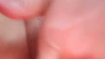 figure babe fingering and creampie pussy