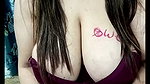 Model Sugar crush1 Writing Name On Her Big Boobs Nude Show