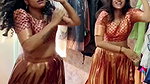 Insta influencer girls sexy dance in blouse & skirt