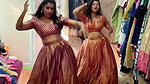 Insta influencer girls sexy dance in blouse & skirt