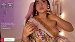 GIRL IN SAREE seducing pressing boobs