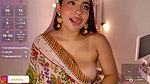 GIRL IN SAREE seducing pressing boobs