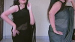 mom and daughter dance in black saree 2