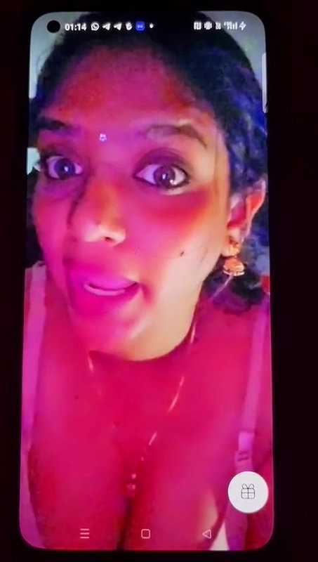 Anu showing big boobs on tango live with face