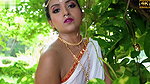 Elora Showing Hint of Nipples & Thighs through Transparent White Saree Shoot