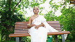 Elora Showing Hint of Nipples & Thighs through Transparent White Saree Shoot