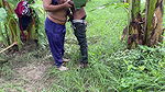 I see my aunty going towards the banana plantation, I followed her and hugged her and started fucking her in the plantation