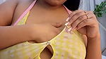 Chubby Girl  Amesha Show Her Big Boobs And Curves