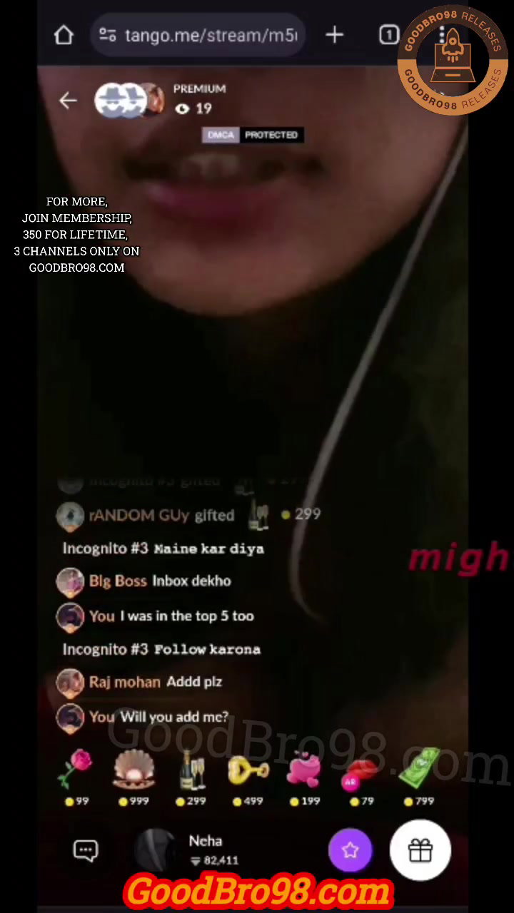Insta Girl Neha Teasing and Stripping Full Nude Pussy and Boobs Show On Tango Live
