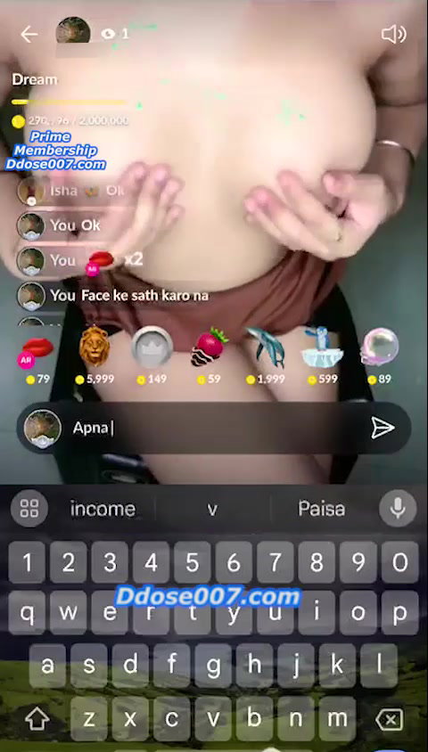 Famous Insta Influencer !sha Full Nude on Tango Show Boobs and Pussy masturbating