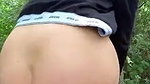 Horny Babe Public Park Self Dildo Fucking Desirable