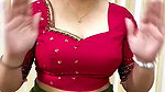 homely girl boobs expose in blouse and skirt fit check video 2