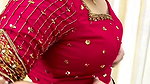 homely girl boobs expose in blouse and skirt fit check video 2