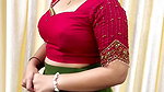 homely girl boobs expose in blouse and skirt fit check video 2