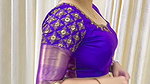 homely girl boobs expose in blouse and skirt fit check video – 2 2