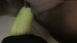 can’t wait for cock so i used cucumber inside