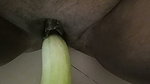 can’t wait for cock so i used cucumber inside