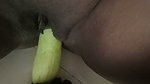 can’t wait for cock so i used cucumber inside