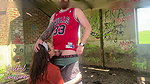 Caught fucking stranger MILF in public cheating on her boyfriend and drinking my piss