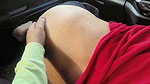 Girlfriend giving blowjob to her boyfriend in car sex in public