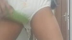 Horny young girl taking huge cucumber inside