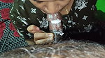 My Wife Doing Blowjob With Strawberry Cake