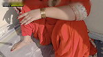 Punjabi Bhabhi painted her nail on roof