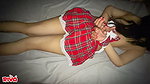 Stepsis in School Dress Fucked at Night by Stepbrother