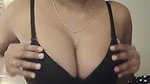 chick, sucking her finger and playing with her big boobs (2)